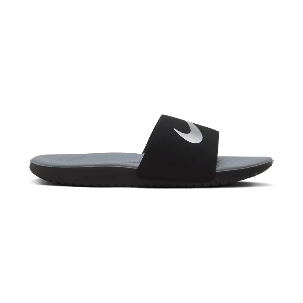 Nike Kawa Slide Black Metallic Silver (GS/PS) (819352-009)