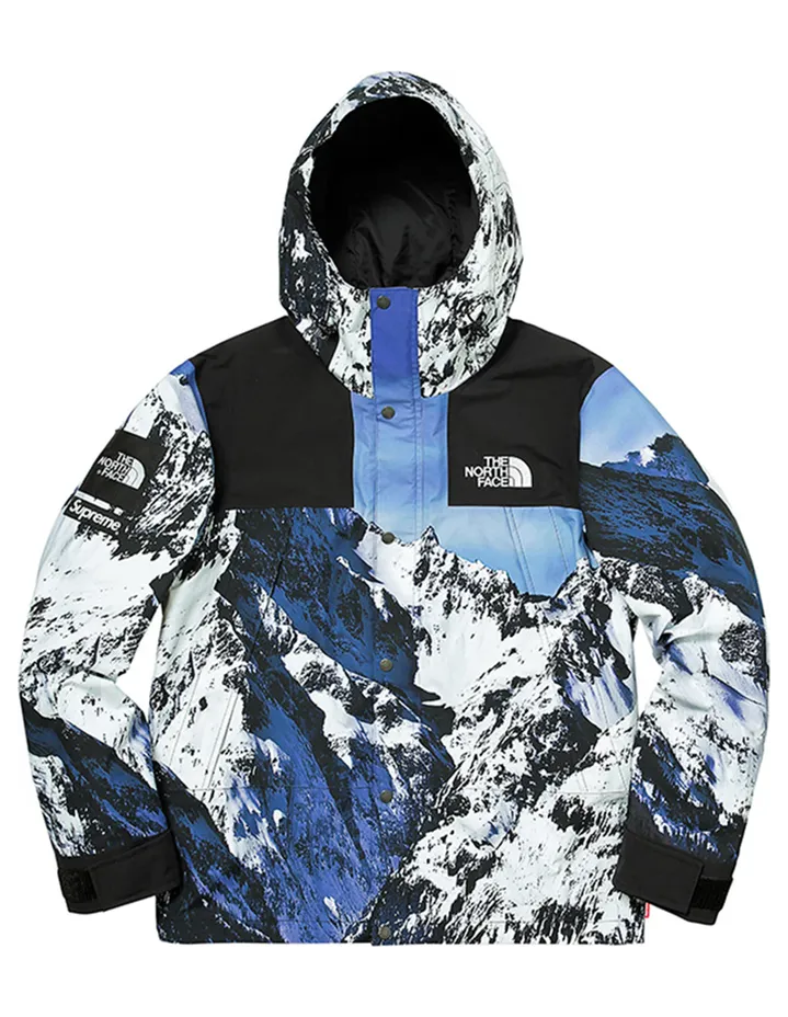Supreme x The North Face Mountain TNF Parka Blue White (FW17) (TNF-MTN-FW17)