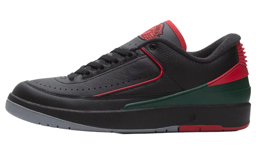 Air Jordan 2 Low ‘Origins’ Black/Fir/Cement Grey/Fire Red (DV9956-006)