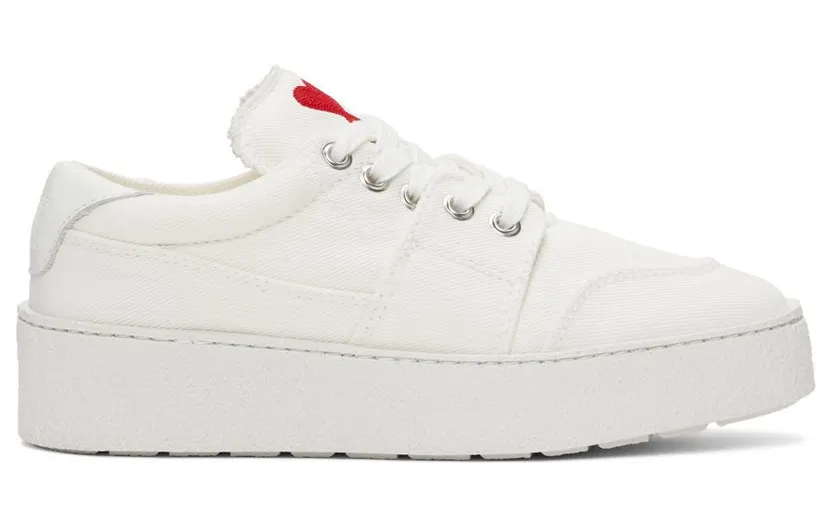 AMI Alexandre Mattiussi White Ami de Cœur Low Sneakers (A21S400.962)