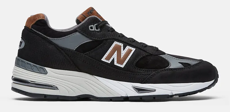 New Balance 991 MiUK Black Grey Brown (M991KT)