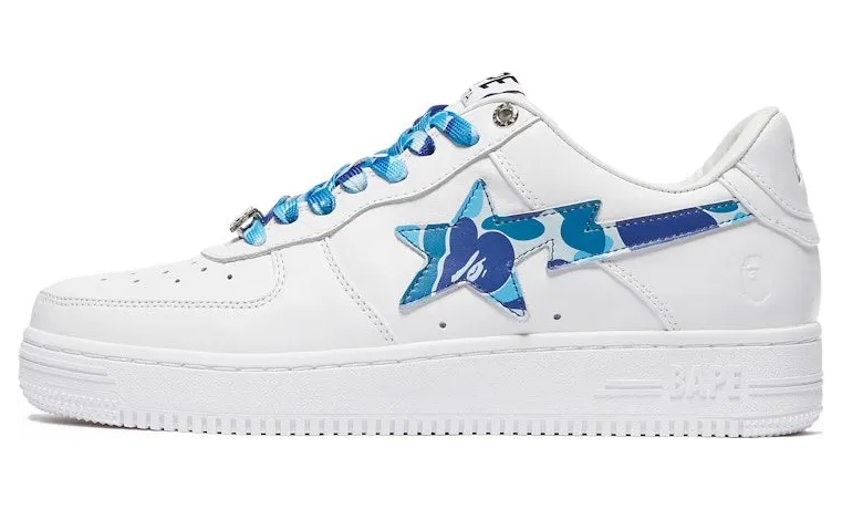A Bathing Ape Bape Sta Low White ABC Camo Blue (2021) (1H20191045-BLU)