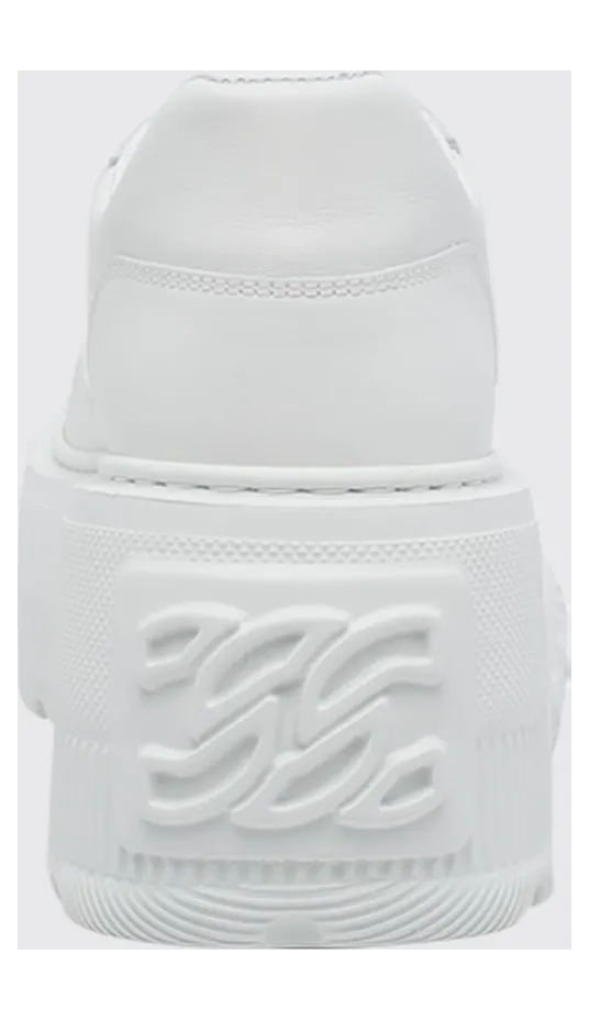 Casadei Leather Platform Sneakers White (2X115B0701SALEN9999) (3)