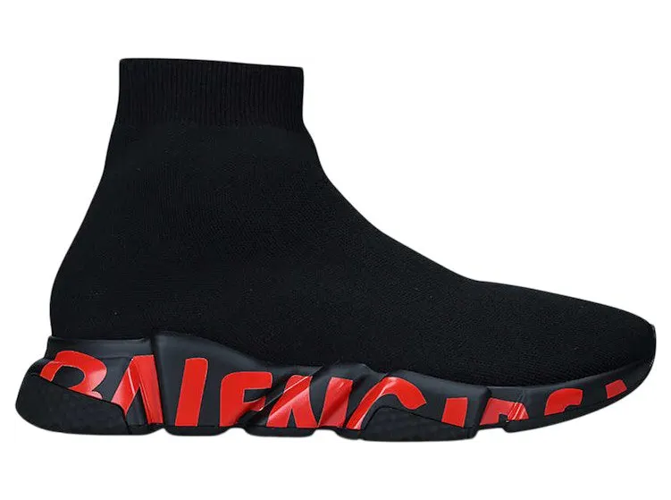 Balenciaga Speed 2.0 Graffiti Black Red (645334W2DBY1016)