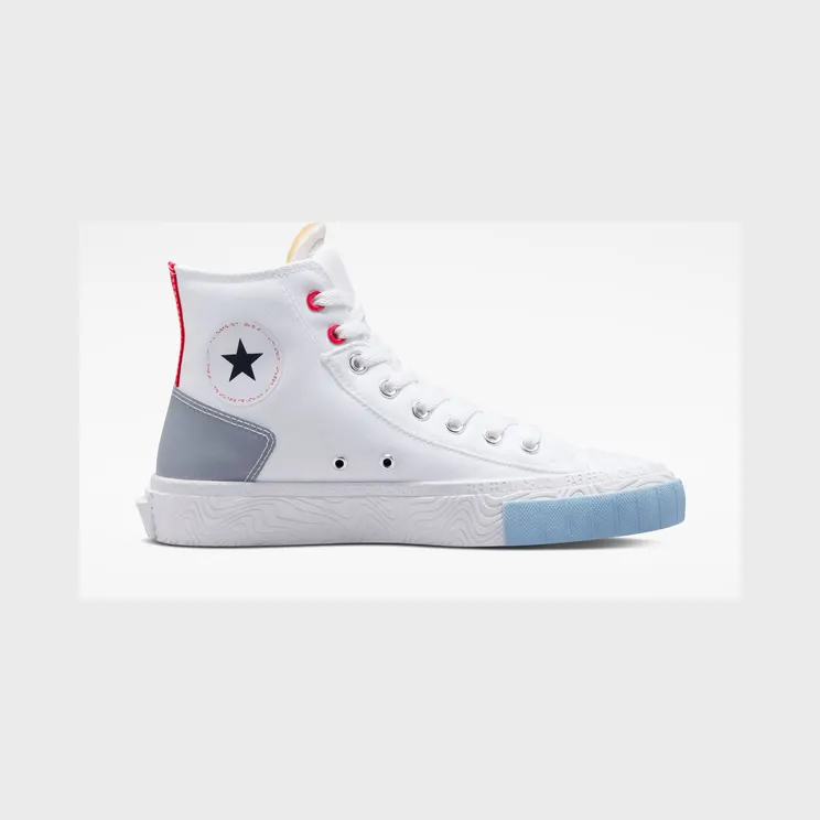 Converse Chuck Taylor Alt Star Reflective Shine Wit/rood/lt Armory Blue