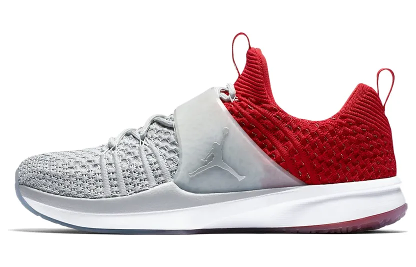 Jordan Trainer 2 Flyknit Wolf Grey Gym Red