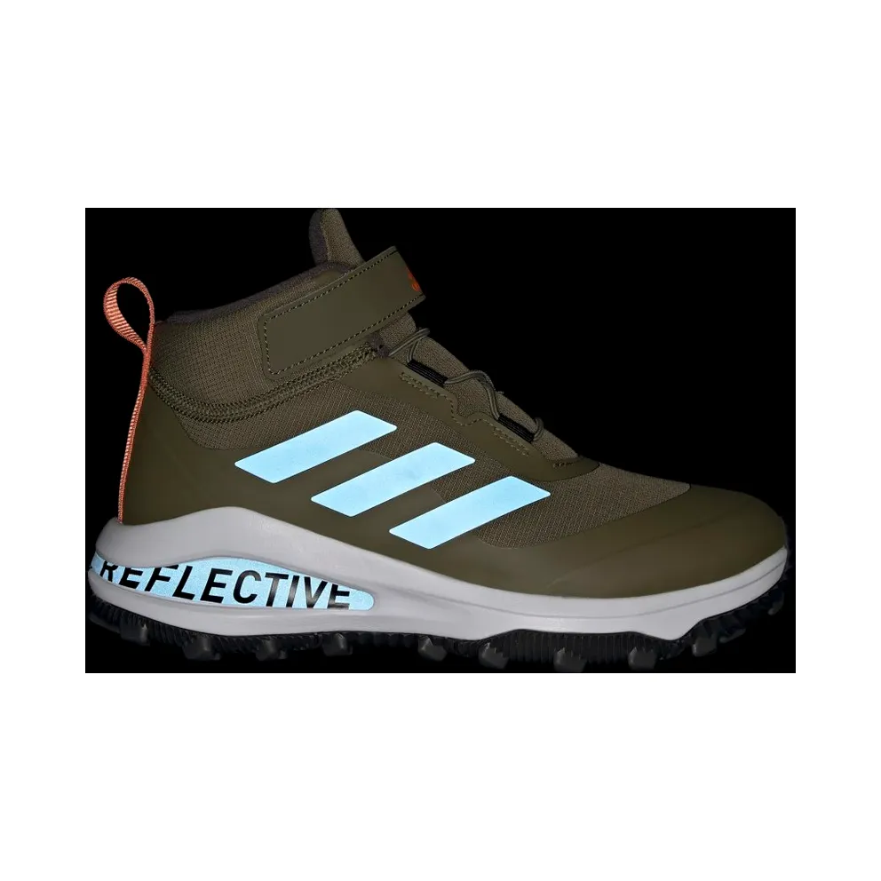 Adidas Fortarun All Terrain Cloudfoam Sport Running Elastic Lace and Top Strap Focus Olive / Pulse Blue / Shadow Olive (GZ2199)