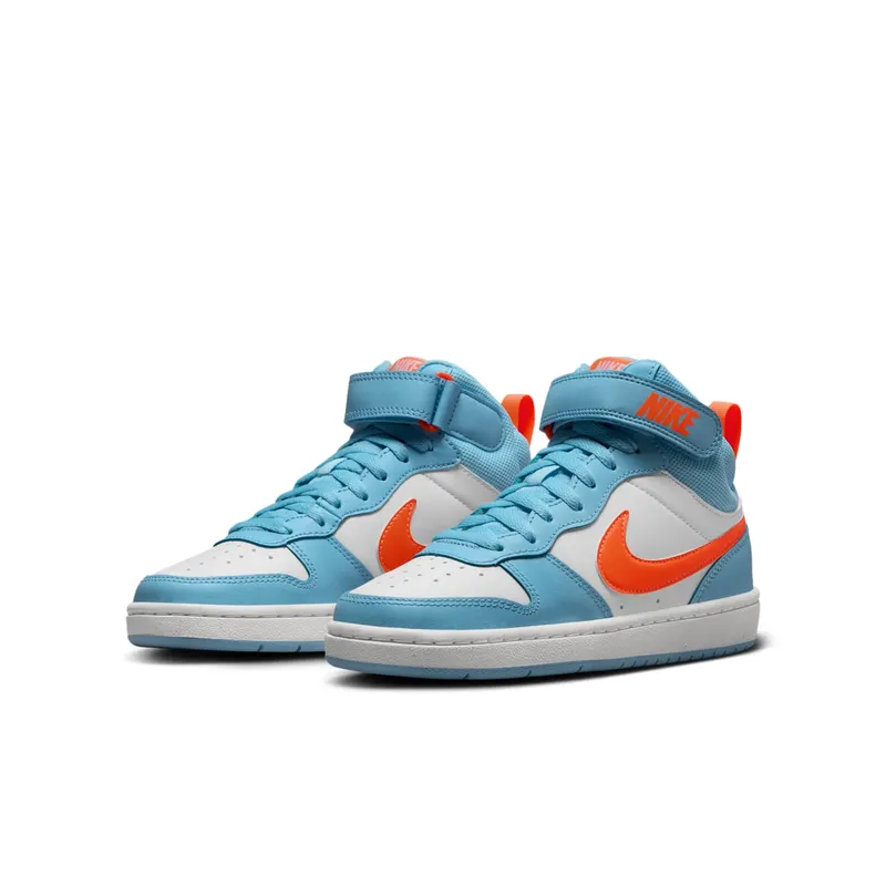 Nike Court Borough Mid 2 Aquarius Blue White Total Orange (HF4791-407)