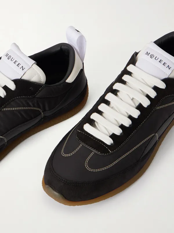 Mcqueen EC1 Nylon, Suede and Leather Sneakers Black (854015WIAJN) (5)