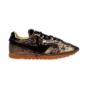 Autry Windspin Low sequin-embellished velvet “Brown” (WSLWEI01)