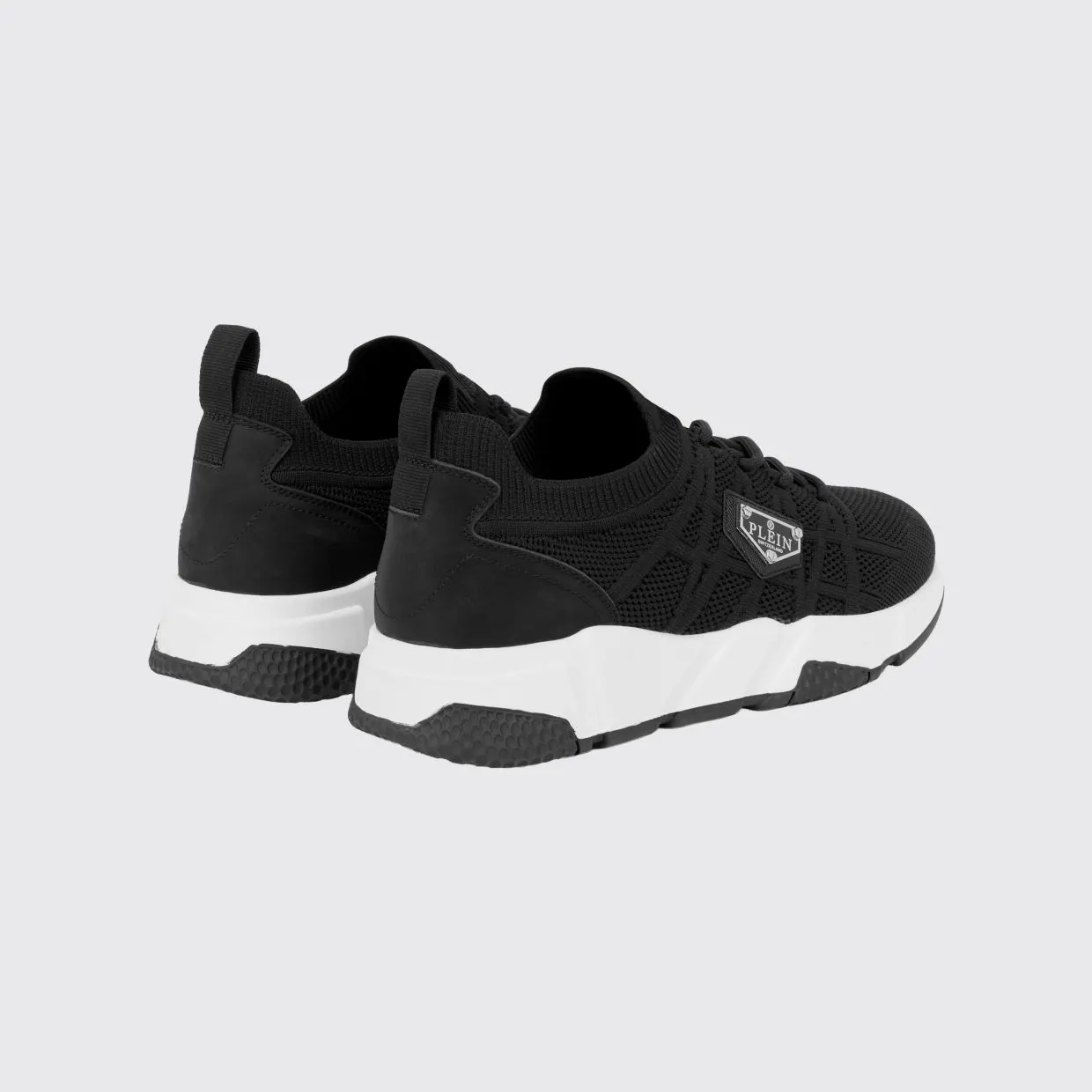 Philipp plein Low-Top Technical Mesh Sneakers with Elasticized Ankle Black (UAFSUSC1076PTE003N02) (2)