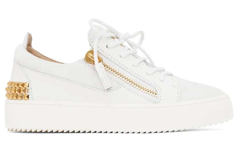 Giuseppe Zanotti White Camoscio Sneakers (RW20010 92981)