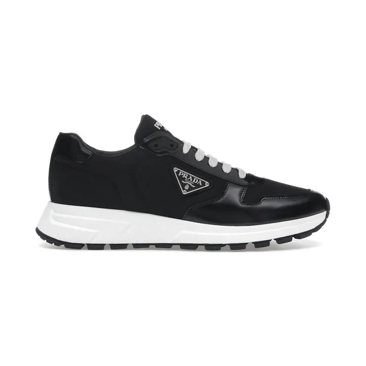 Prada PRAX 01 Sneakers Re-Nylon Brushed Leather Black White (2EE369_3LF5_FG000)