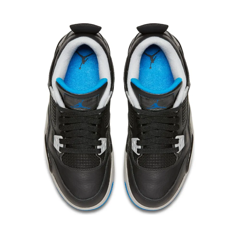 Jordan 4 Retro Motorsports Alternate (GS) Black/Soar-Matte Silver (408452-006)