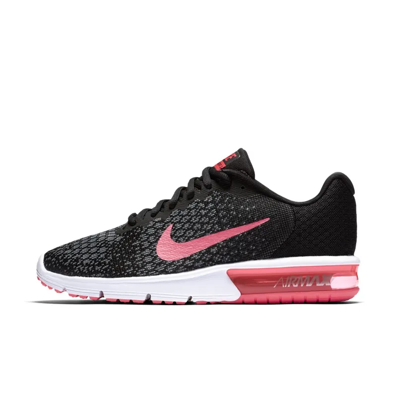 Nike Air Max Sequent 2 Black Vivid Pink (W) Black/Vivid Pink-Wolf Grey-White (852465-006)