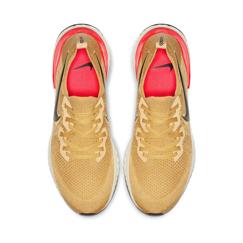 Nike Epic React Flyknit 2 Club Gold Black Red Orbit Club Gold/Black-Red Orbit-Metallic Gold (BQ8928-700)