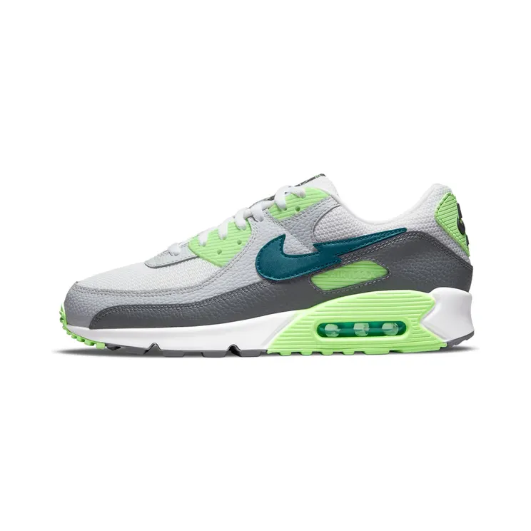 Nike Air Max 90 “White / Lime Glow / Off-Noir / Aquamarine” (DJ6897-100)