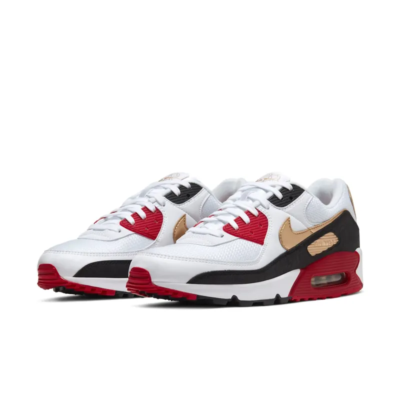Nike Air Max 90 Tokyo Olympics (2020) White/Metallic Gold-Black (CU3005-171)