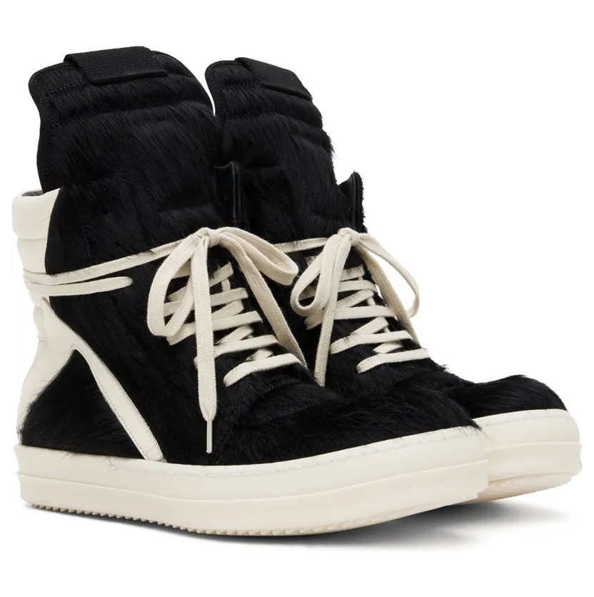 Rick Owens Black Geobasket Sneakers (RR02B2894 LHL) (4)