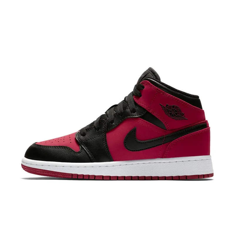 Jordan 1 Mid Gym Red Black Gym Red/Black-White (554724-610)