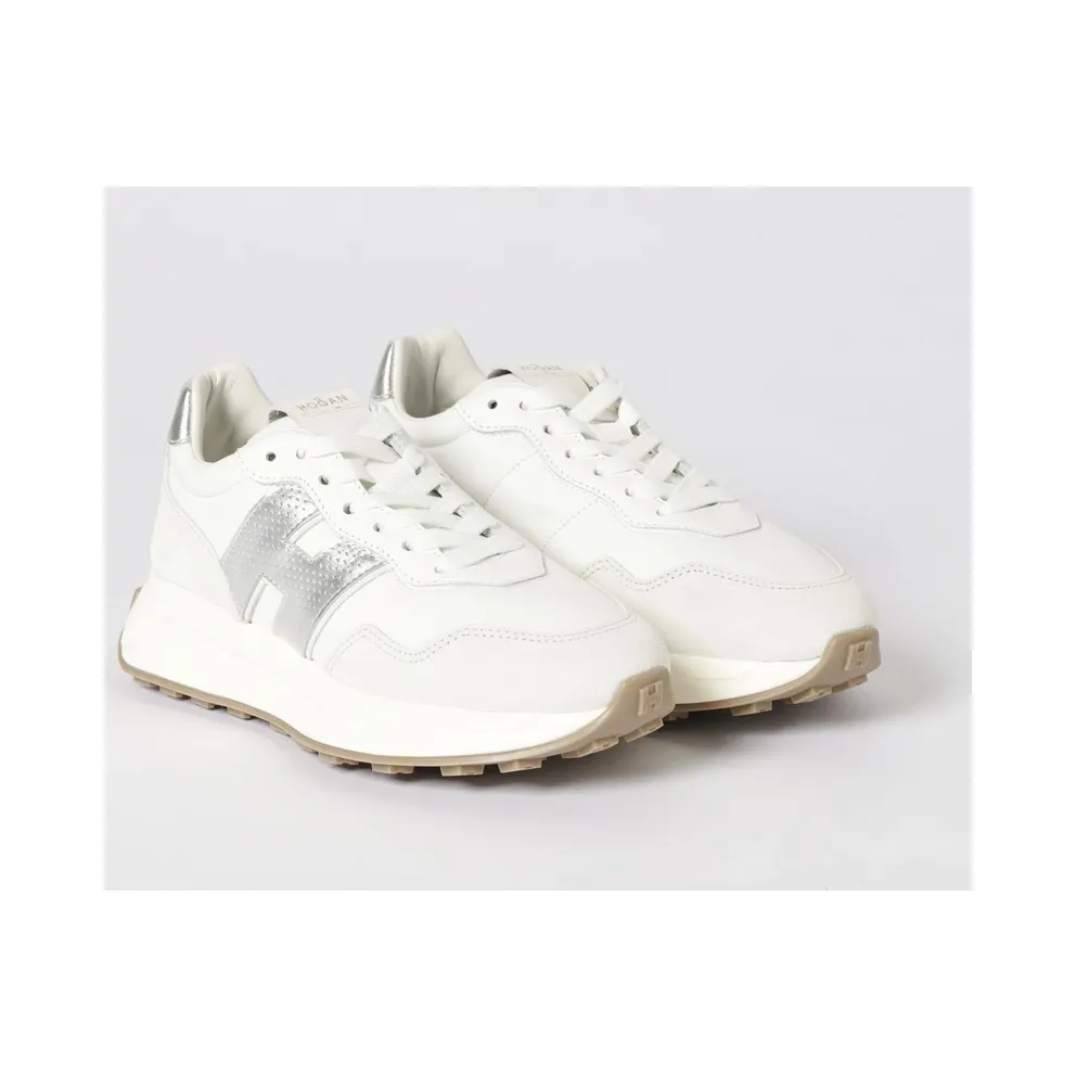 Hogan H641 Suede and Nylon Sneakers White (HXW6410EH4PUNI0351)
