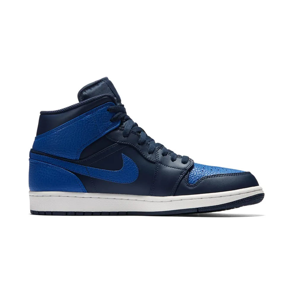 Jordan 1 Mid Obsidian Game Royal Obsidian/Game Royal-Summit White (554724-412)