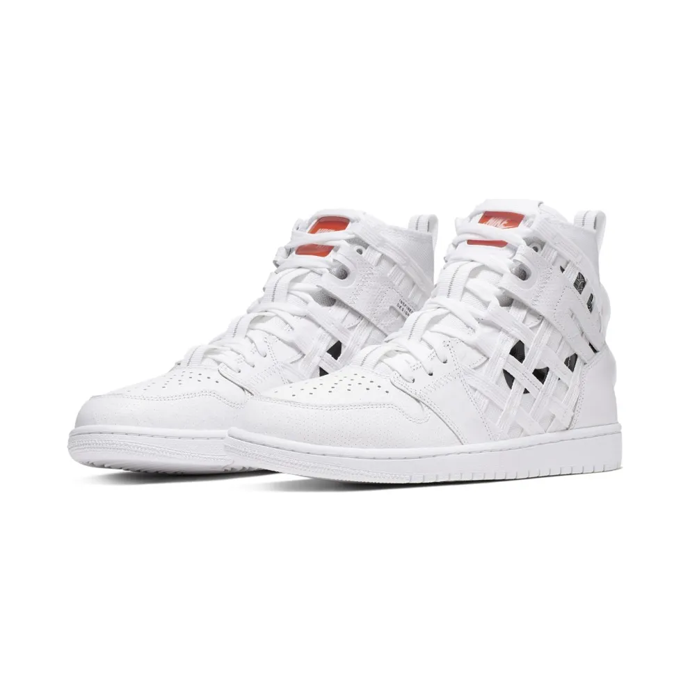 Jordan 1 Cargo White Black White/Black-Metallic Silver-Orange Blaze (CD6757-100)