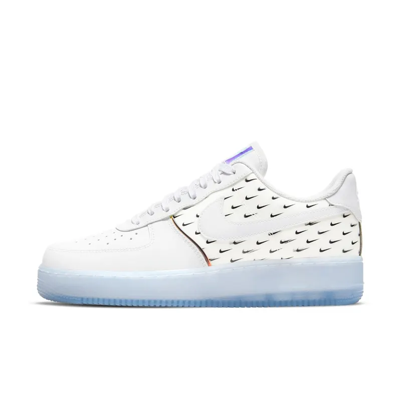 Nike Air Force 1 07 PRM Swoosh Pattern White/White/Ice (CK7804-100)
