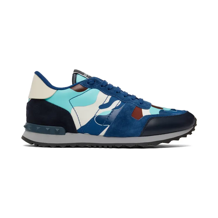 Valentino Garavani Blue Camouflage Rockrunner Sneakers (XY2S0723TCC)