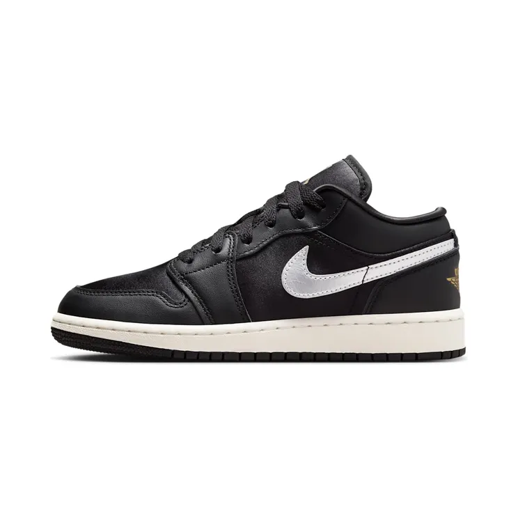 Air Jordan 1 Low SE GS “Black / Sail / Metallic Gold / Metallic Silver” (FZ3921-001)