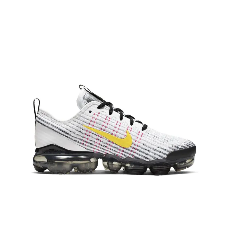 Nike Air VaporMax Flyknit 3 White Dynamic Yellow (GS) White/Hyper Turquoise/Pink Blast (BQ5238-102)