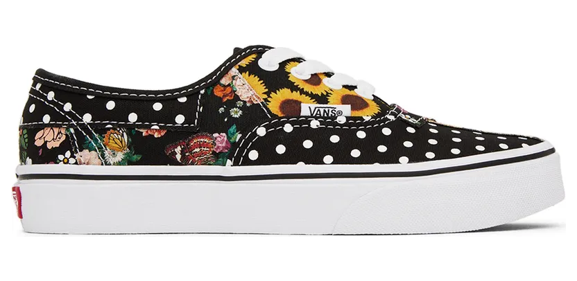 Vans Kids Black Authentic Patchwork Big Kids Sneakers (VN0005VVY23)