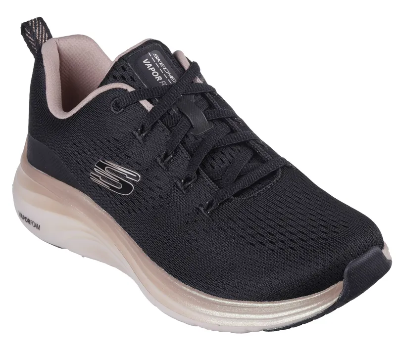 Skechers Vapor Foam – Midnight Glimmer – Black / Roos Gold – “Black” (150025 BKRG)