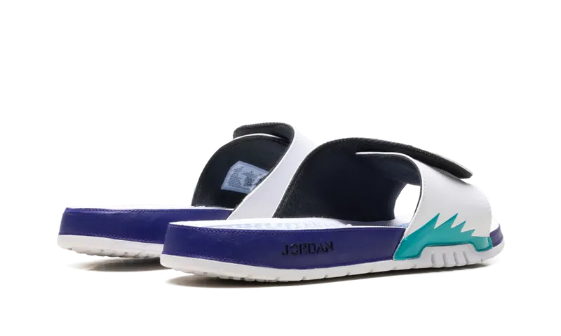 Jordan Hydro 5 Retro Slide “White New Emerald Grape Ice Black” (555501-103)