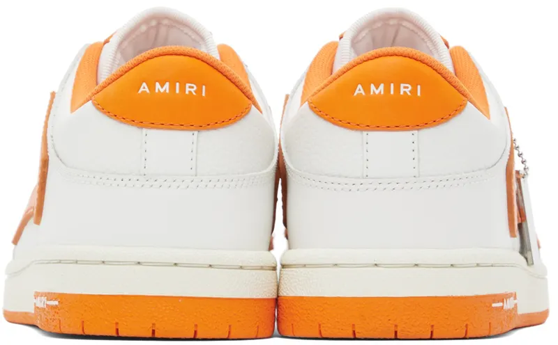 AMIRI White & Orange Skel Top Low (PF22MFS003-178)