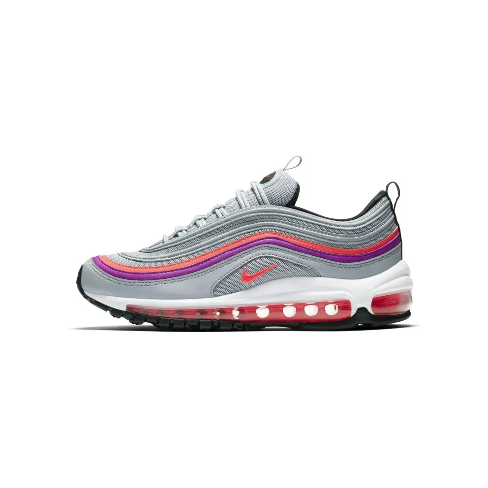 Nike Air Max 97 Wolf Grey Solar Red Vivid Purple (W) Wolf Grey/Solar Red-Vivid Purple (921733-009)