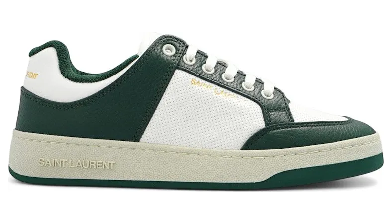 Saint Laurent SL/61 Low White Dark Green (713600 AAAWR 6379)