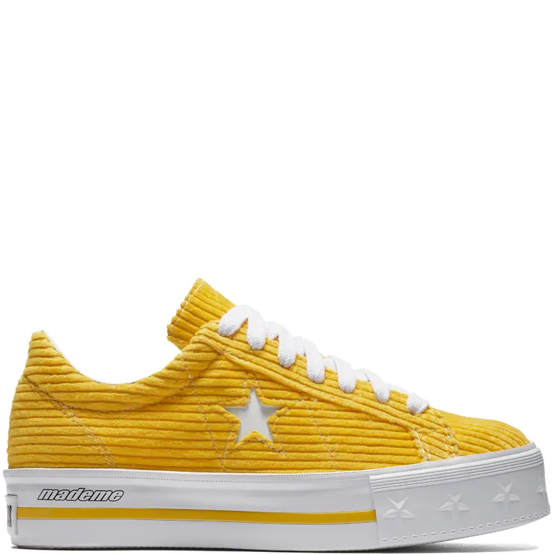 Converse One Star Platform Ox MadeMe Vibrant Yellow (W) Vibrant Yellow/White (561393C)