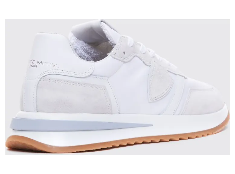 Philippe Model Low-Top Sneakers in Calf Leather and Mesh with Bicolor Design White 1 (TYLUW001) (2)