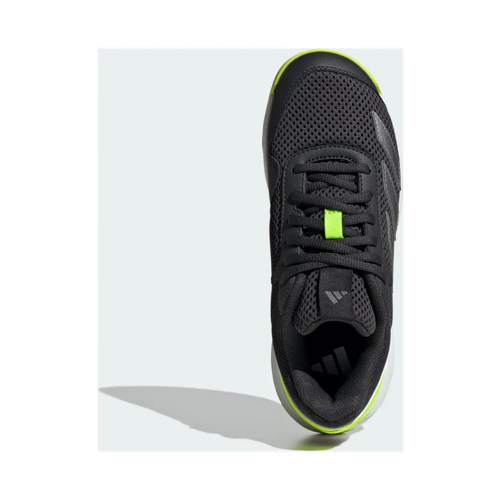 Adidas Courtflash Tennis Kids Carbon / Iron Metallic / Lucid Lemon (JI2449)