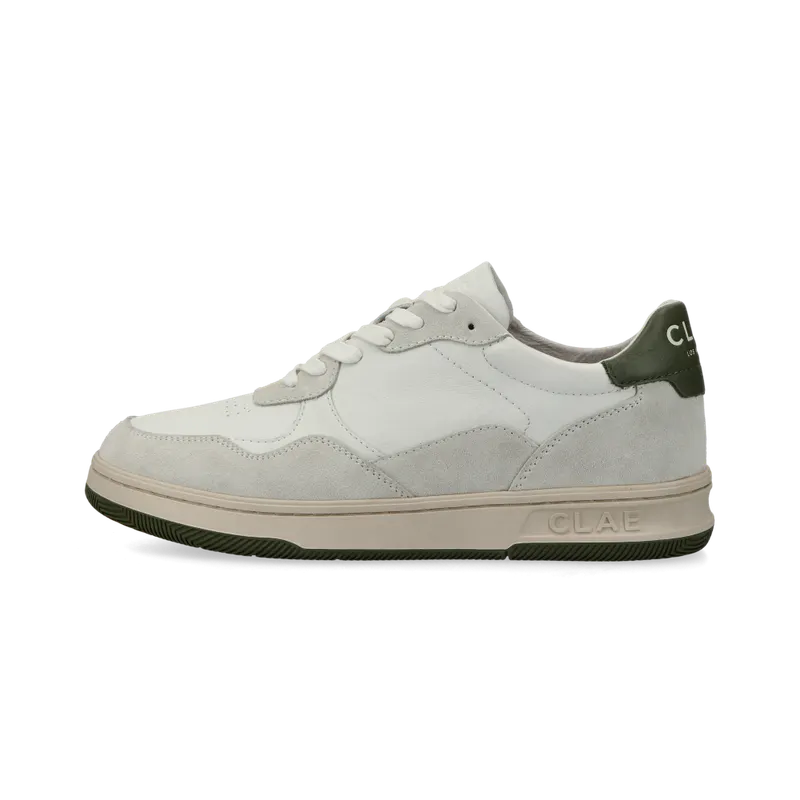 CLAE Elford (white leather olive) – CL23CEF01