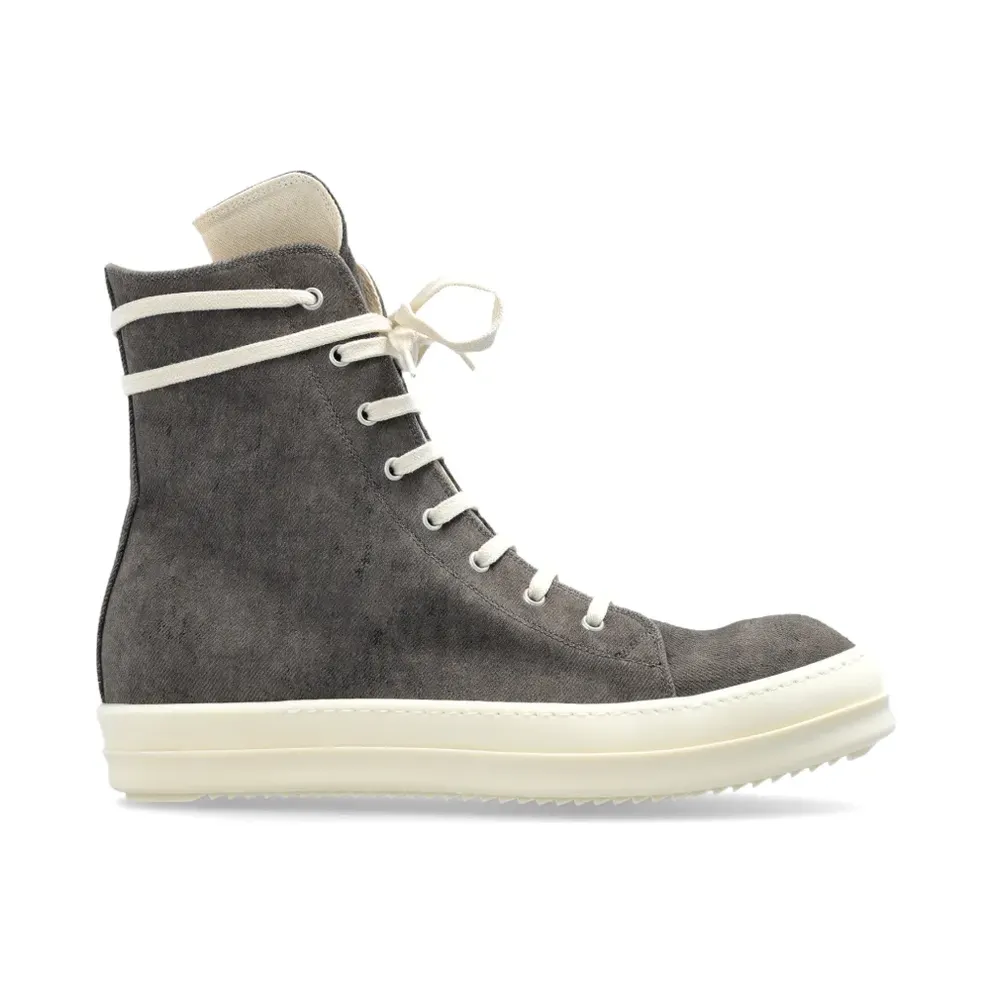 Rick Owens DRKSHDW Tower sneakers in dusty grey/milk white velvet-effect DU02F6807DRK/T_DARKS-341_600-46