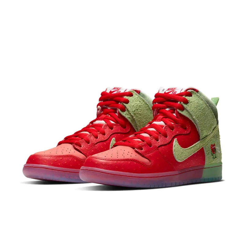 Nike SB Dunk High Strawberry Cough University Red/Spinach Green-Magic Ember (CW7093-600)