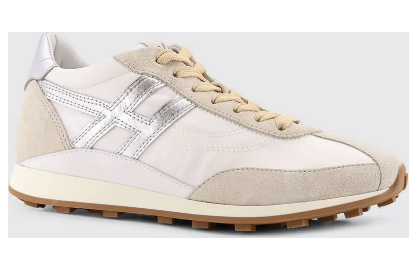 Hogan Athletic Suede and Nylon Sneakers Beige (HXW6990GA20V590FEG)