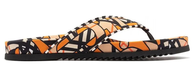 Burberry Monogram Print Sandal Orange White (8056657)