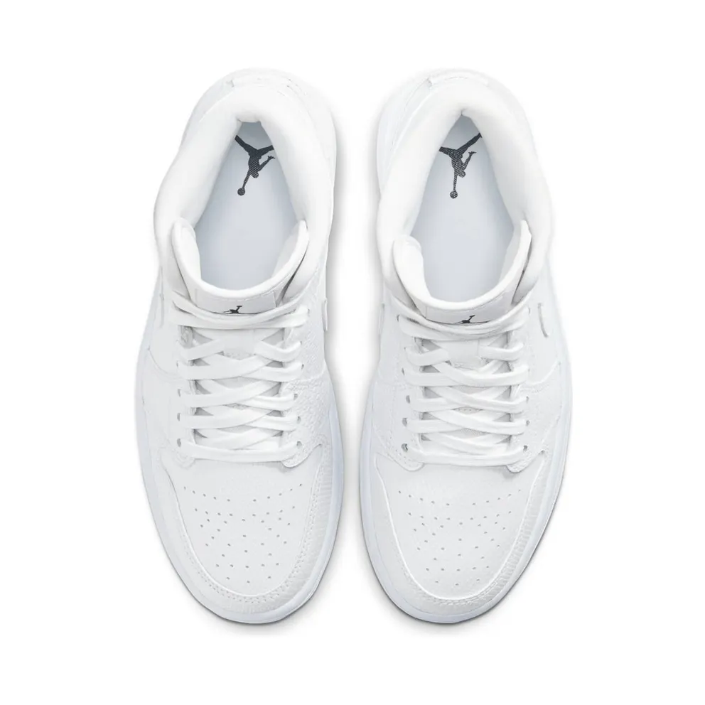 Jordan 1 Mid White Snakeskin (W) White/White-White (BQ6472-110)