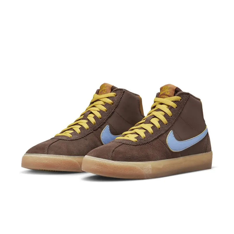 Nike SB Bruin High Premium Light Chocolate/Monarch/Gum Light Brown/Light Blue (DX4325-200)