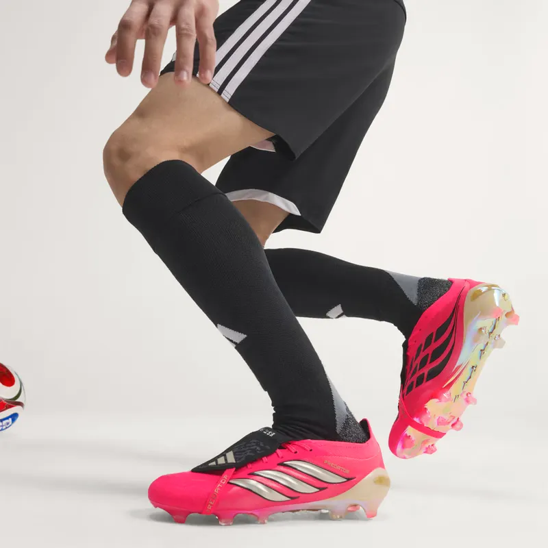 Adidas Predator Elite Fold-Over Tongue FG Football Boots, Pink (JP6237)