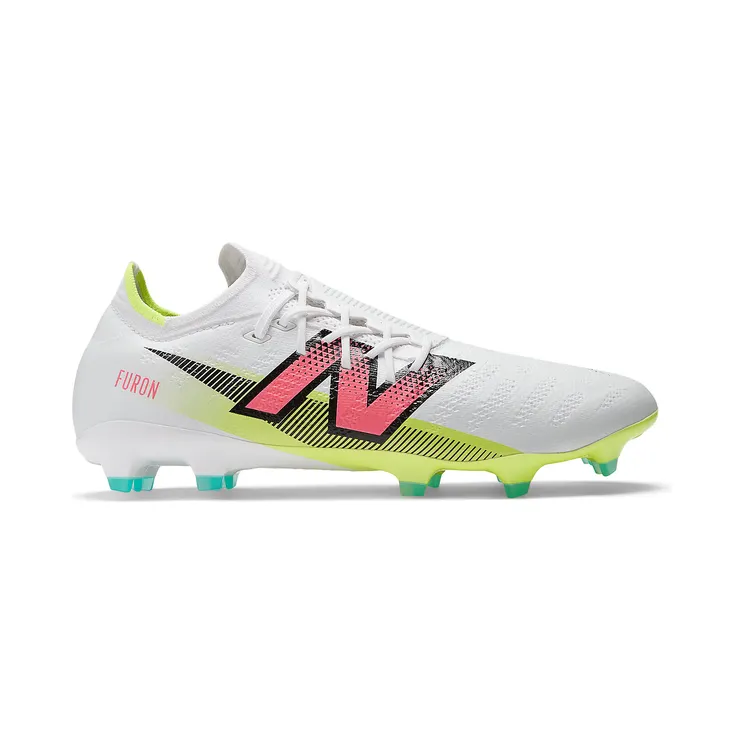 New Balance Furon Pro FG V7 White Hi-Lite Neon Pink (SF1FH75)