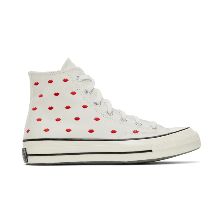 Converse Chuck 70 Embroidered Lips Vintage White/university Red (A01601C)